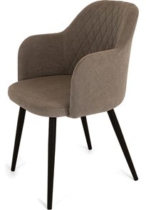 Кухонный стул Кубика Эспрессо-1, ноги черные круглые XL (R32)/велюр T173 Капучино в Артеме