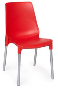 Обеденный стул GENIUS (mod 75) 46x56x84 красный/ножки хром арт.19669 во Владивостоке