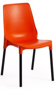 Обеденный стул GENIUS (mod 75) 46x56x84 оранжевый/черные ножки арт.19670 во Владивостоке