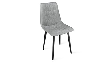 Обеденный стул Хьюго К1С (Черный муар/Микровелюр Jercy Silver) в Артеме