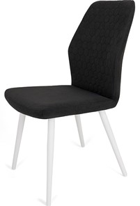 Обеденный стул Кубика Кальяри, ноги белые круглые XL (R32)/велюр T190 Горький шоколад в Артеме