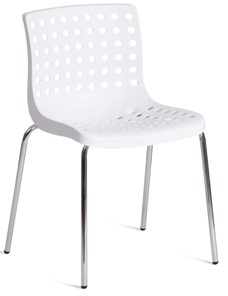Обеденный стул SKALBERG (mod. C-084-A) 46х56х79 White (белый) / Chrome (хром) арт.19801 в Артеме