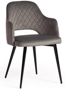 Обеденный стул VALKYRIA (mod. 711) 55х55х80 серый barkhat 26/черный арт.15343 во Владивостоке