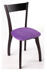 Обеденный стул Лугано каркас массив венге, велюр -  инфинити фиолетовый в Уссурийске