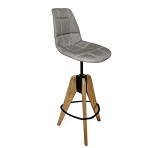 Барный стул SHT-ST29-C/S92 (пепельный/брашированный коричневый/черный муар) в Уссурийске