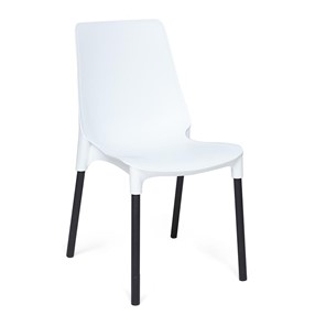 Обеденный стул GENIUS (mod 75) 46x56x84 белый/черные ножки арт.12829 в Уссурийске