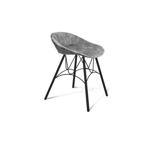 Обеденный стул SHT-ST19-SF1 / SHT-S100 (дымный/черный муар) в Артеме