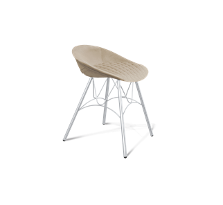 Обеденный стул SHT-ST19-SF1 / SHT-S100 (ванильный крем/хром лак) в Артеме