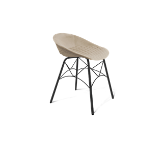 Обеденный стул SHT-ST19-SF1 / SHT-S107 (ванильный крем/черный муар) в Артеме