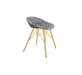 Обеденный стул SHT-ST19-SF1 / SHT-S37 (дымный/золото) в Артеме