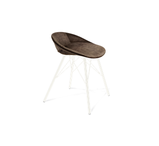 Обеденный стул SHT-ST19-SF1 / SHT-S37 (кофейный трюфель/белый муар) в Артеме