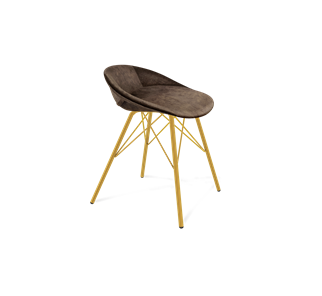 Обеденный стул SHT-ST19-SF1 / SHT-S37 (кофейный трюфель/золото) в Артеме