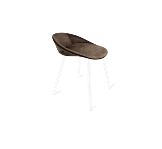 Обеденный стул SHT-ST19-SF1 / SHT-S95-1 (кофейный трюфель/белый муар) в Артеме