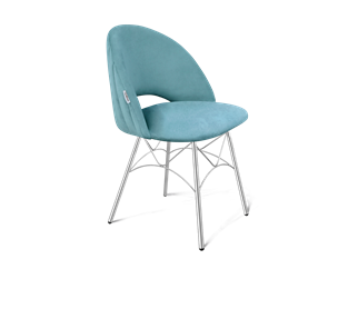 Обеденный стул SHT-ST34-1 / SHT-S107 (голубая пастель/хром лак) во Владивостоке