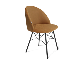 Обеденный стул SHT-ST35 / SHT-S107 (горчичный/черный муар) в Артеме