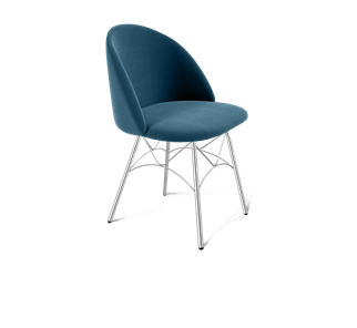 Обеденный стул SHT-ST35 / SHT-S107 (тихий океан/хром лак) в Артеме