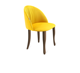 Обеденный стул SHT-ST35-1 / SHT-S122 (имперский жёлтый/темный орех/черный муар) во Владивостоке