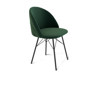 Обеденный стул SHT-ST35-2 / SHT-S64 (лиственно-зеленый/черный муар) во Владивостоке