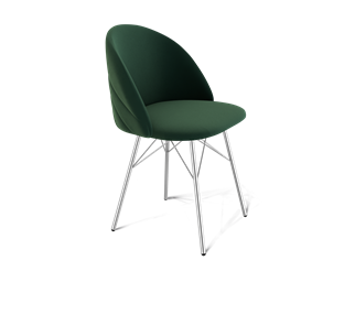 Обеденный стул SHT-ST35-2 / SHT-S64 (лиственно-зеленый/хром лак) во Владивостоке