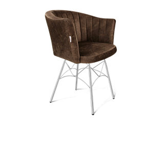 Обеденный стул SHT-ST42-1 / SHT-S107 (кофейный трюфель/хром лак) в Артеме