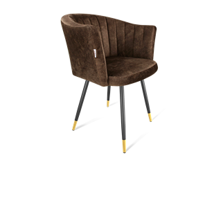 Обеденный стул SHT-ST42-1 / SHT-S95-1 (кофейный трюфель/черный муар/золото) в Артеме