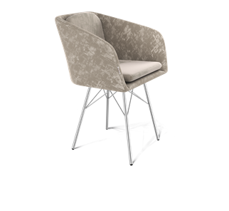 Обеденный стул SHT-ST43-1 / SHT-S64 (карамельный латте/хром лак) в Артеме