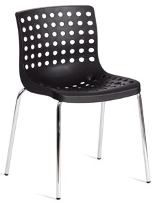 Кухонный стул SKALBERG (mod. C-084-A) 46х56х79 Black (черный) / Chrome (хром) арт.19258 в Артеме