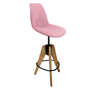 Полубарный стул SHT-ST29-С22 / SHT-S92 (розовый зефир/браш.коричневый/черный муар) во Владивостоке