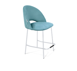 Полубарный стул SHT-ST34-1 / SHT-S29P-1 (голубая пастель/хром лак) в Артеме