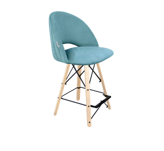 Полубарный стул SHT-ST34-1 / SHT-S80-1 (голубая пастель/прозрачный лак/черный) в Артеме