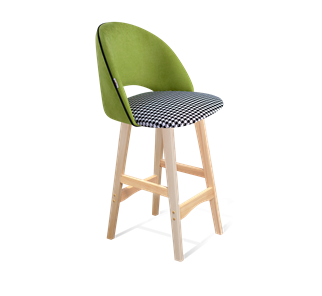 Полубарный стул SHT-ST34-3 / SHT-S65-1 (оливковый/гусиная лапка/прозрачный лак) в Артеме