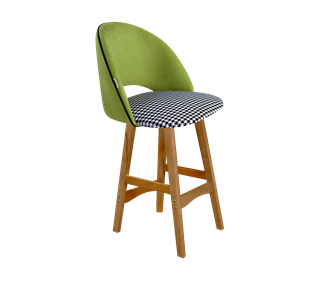 Полубарный стул SHT-ST34-3 / SHT-S65-1 (оливковый/гусиная лапка/светлый орех) во Владивостоке