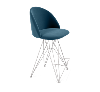 Полубарный стул SHT-ST35 / SHT-S66-1 (тихий океан/хром лак) в Артеме