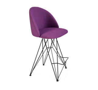 Полубарный стул SHT-ST35 / SHT-S66-1 (ягодное варенье/черный муар) в Артеме