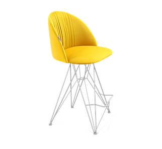 Полубарный стул SHT-ST35-1 / SHT-S66-1 (имперский жёлтый/хром лак) в Артеме