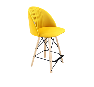 Полубарный стул SHT-ST35-1 / SHT-S80-1 (имперский жёлтый/прозрачный лак/черный) в Артеме