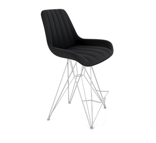 Полубарный стул SHT-ST37 / SHT-S66-1 (ночное затмение/хром лак) в Артеме