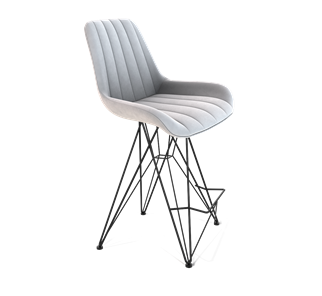 Полубарный стул SHT-ST37 / SHT-S66-1 (серое облако/черный муар) в Артеме