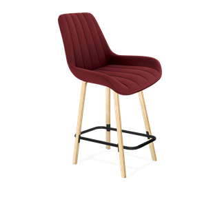 Полубарный стул SHT-ST37 / SHT-S94-1 (рубиновое вино/прозрачный лак/черный муар) в Артеме
