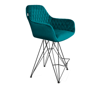 Полубарный стул SHT-ST38 / SHT-S66-1 (альпийский бирюзовый/черный муар) в Артеме