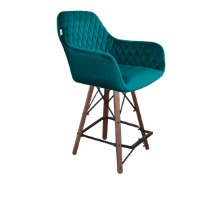 Полубарный стул SHT-ST38 / SHT-S80-1 (альпийский бирюзовый/темный орех/черный) в Артеме