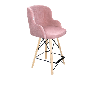 Полубарный стул SHT-ST39 / SHT-S80-1 (пыльная роза/прозрачный лак/черный) в Артеме
