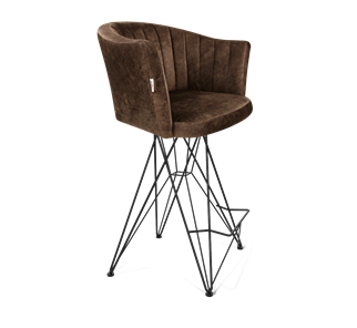Полубарный стул SHT-ST42-1 / SHT-S66-1 (кофейный трюфель/черный муар) в Артеме