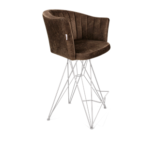 Полубарный стул SHT-ST42-1 / SHT-S66-1 (кофейный трюфель/хром лак) в Уссурийске