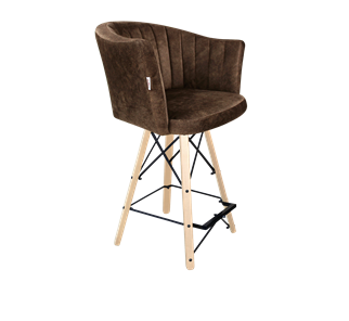Полубарный стул SHT-ST42-1 / SHT-S80-1 (кофейный трюфель/прозрачный лак/черный) в Находке