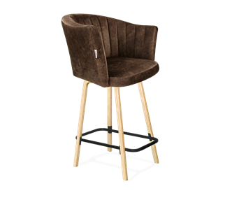 Полубарный стул SHT-ST42-1 / SHT-S94-1 (кофейный трюфель/прозрачный лак/черный муар) в Уссурийске