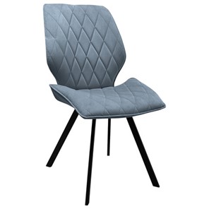 Обеденный стул BRABIX "Rombo CF-077", велюр серый, каркас металлический усиленный черный, 532776 в Артеме