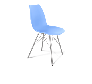 Обеденный стул SHT-ST29/S37 (голубой pan 278/хром лак) в Находке
