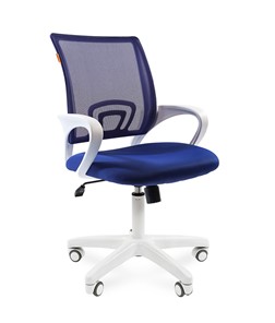 Компьютерное кресло CHAIRMAN 696 white, ткань, цвет синий в Артеме