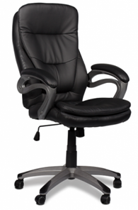 Кресло J 9302 экокожа /пластик, черный в Артеме